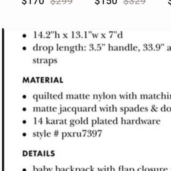 ♠️Kate Spade Ridge St. Torrence Quilted Backpack♠️ - Picture 8 of 8